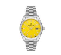 Daniel Klein Reloj plateado para hombre, reloj de pulsera colorido, reloj analógico, reloj de lujo, Amarillo, Moderno