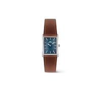 Daniel Wellington Bound 35x24mm Durham Arctic Guilloché Silver - Reloj para hombre con correa de piel de acero inoxidable