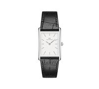 Daniel Wellington The Bound women's watch white background DW00100697 black leather strap