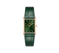 Daniel Wellinton The Bound women's watch green DW00100694 rectangular case leather strap
