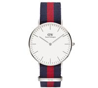 Daniel Wellington Clásico Oxford Azul Rojo Tela Reloj Mujer Correa 0601DW