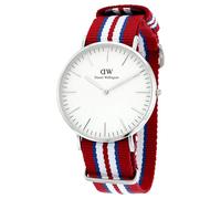 Daniel Wellington Classic Exeter Azul Rojo Blanco Tela Tira Hombre Reloj 0212DW