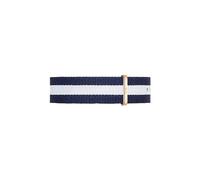 Daniel Wellington Classic Glasgow, Correa Azul-Blanco/Oro Rosado, 20mm, NATO, para Hombre