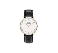 Daniel Wellington Classic Sheffield, Reloj Negro/Oro Rosado, 40mm, Cuero, para Hombre