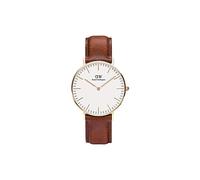 Daniel Wellington Classic St Mawes, Reloj Marrón/Oro Rosado, 36mm, Cuero, para Mujer y Hombre
