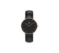 Daniel Wellington Classic Sheffield, Reloj Negro/Oro Rosado, 36mm, Cuero, para Mujer y Hombre