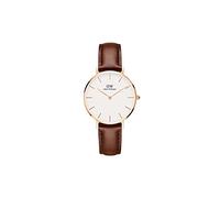 Daniel Wellington Petite St Mawes, Reloj Marrón/Oro Rosado, 32mm, Cuero, para Mujer
