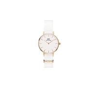Daniel Wellington Petite Dover, Reloj Blanco/Oro Rosado, 28mm, NATO, para Mujer