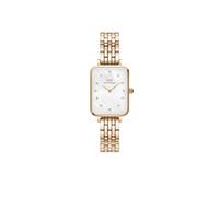Daniel Wellington Quadro madreperla esfera blanca acero reloj para mujer DW00...