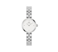 Daniel Wellington Elan Jewelry - Reloj redondo de 22 x 28,5 mm con cristal para muñeca pequeña, correa de reloj de acero inoxidable 316L, plateado, 22x28.5, Moderno