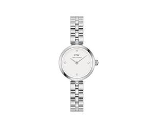 Daniel Wellington Elan Jewelry - Reloj Redondo de 22 x 28,5 mm con Cristal para muñeca pequeña, Correa de Reloj de Acero Inoxidable 316L, Plateado, 22x28.5, Moderno