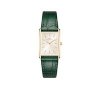 Daniel Wellington The Bound women's watch white background DW00100695 green leather strap