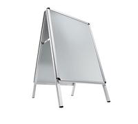 Danieli - Caballete Publicidad Exterior de Aluminio Doble Cara Plegable 70x100 cm Plata Profesional