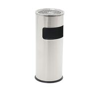Danieli Store | Cenicero de Pie Rodondo para Exteriores en Acero Ø24,7x60,2 cm | Cenicero Exterior con Papelera Extraíble | Papelera con Rejilla para Apagar Cigarrillos | 10L