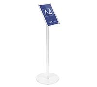Danieli Store - Expositor Publicitario de Pie de Metacrilato Transparente - Soporte para Carteles A4 con Cierre Magnético - Orientable en Horizontal y Vertical - Soporte Porta Menu de Exterior