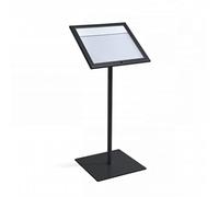 Danieli Store - Expositores de Pie 2xA4 para Exterior. Soporte Para Menu de Aluminio con Llave. Atril para Tiendas y Restaurantes. Porta Menu Exterior con y sin Luz LED Con Panel Personalizable