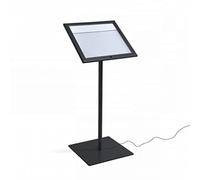 Danieli Store - Expositores de Pie 2xA4 para Exterior. Soporte Para Menu de Aluminio con Llave. Atril para Tiendas y Restaurantes. Porta Menu Exterior con y sin Luz LED Con Panel Personalizable