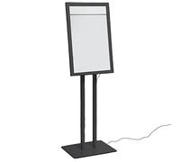 Danieli Store - Expositores de Pie 4xA4 para Exterior. Soporte Para Menu de Aluminio con Llave. Atril para Tiendas y Restaurantes. Porta Menu Exterior con y sin Luz LED Con Panel Personalizable