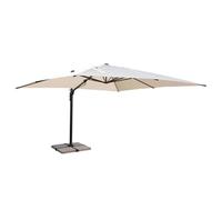 DANIELI STORE- Parasol de Jardín Excentrico 3x4 Orientable a 360°- Estructura de Aluminio Inclinable y Retráctil Brazo lateral - Chimenea Cortaviento