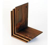 Daniel's Plants Kit de estantes de pared para plantas de interior, estantes de madera modernos de mediados de siglo, estantes flotantes en forma de L montados en la pared, madera maciza, paquete de 3