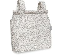 Danielstore Bolso Carrito Bebé - Bolsa Panera de Algodón para Carro de Bebé, 34x34 cm, 2 Compartimentos con Cremallera, Organizador para Paseo