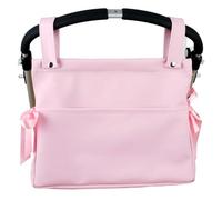 Danielstore Bolso Carro Bebe Bolso Organizador Bebé Bolso Maternidad para Colgar al Carro con Dos Asas Cortas Talega Polipiel Carrito Bebe (Rosa)