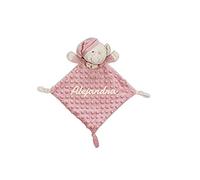 Danielstore Dou Dou Bebé Atrapasueños Personalizado con Nombre Bordado Regalo para Baby Shower Manta de Apego para bebés Dou dou Personalizado Tacto tercopelo 28 x 17 cm(Osito)