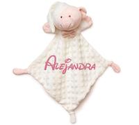 Danielstore Dou Dou Personalizado para Bebé| Ultra Suave, Bordado con Nombre, Hipoalergénico y Lavable Regalo Baby Shower| Manta de Apego Bordada