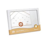 Danielstore Juego de Sábanas Bebé Minicuna | 100% Algodón Transpirable | Compatible con Minicunas 50x80 cm | Incluye Bajera, Encimera y Funda Almohada, Completo, Algodón