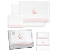 Danielstore - Juego Sabanas Carrito Bebe 40x80 Poliester 100% | Sabana Coche Moisés Coralina, Cálida | Incluye Sabana Bajera, Encimera y Funda de Almohada | Ideal para Invierno