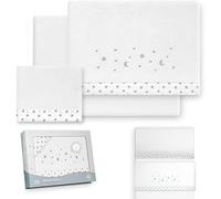 Danielstore Juego Sabanas Minicuna 50x80 Poliester 100% | Sabana Cuna Bebe Coralina, Cálida | Incluye Sabana Bajera, Encimera y Funda de Almohada | Ideal para Invierno