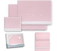 Danielstore Juego Sabanas Minicuna 50x80 Poliester 100% | Sabana Cuna Bebe Coralina, Cálida | Incluye Sabana Bajera, Encimera y Funda de Almohada | Ideal para Invierno