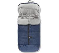 Danielstore- Saco Silla de Paseo Universal Saco Polar de Invierno, Desmontable con cremallera, Cabezal ajustable, transpirable e Impermeable (Liso Marino)
