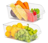 DANIHOME® Set de 2 cajas organizadoras de cocina - Solución definitiva para guardar la nevera y los accesorios de cocina - Organizador de nevera - Homologado LFGB