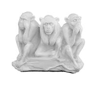 danila-souvenirs Estatua/Figurilla Decorativa de mármol Tres Monos sabios No veas, escuches, hables el Mal 11 cm