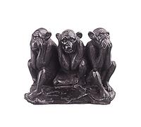 danila-souvenirs Estatua/Figurilla Decorativa de Piedra Tres Monos sabios No veas, escuches, hables el Mal 11 cm