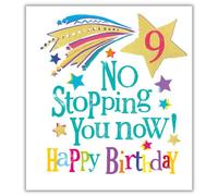 Danilo Cards Tarjeta de 9 años, tarjeta de cumpleaños de Brightside de 9 años, tarjeta de 9 años de edad, tarjeta de 9 cumpleaños Brightside, tarjeta de feliz cumpleaños 9