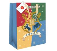 Danilo Promotions Limited Bolsa de regalo de lujo oficial de Harry Potter, bolsa de regalo de Navidad Harry Potter Hogwarts, Harry Ron y Hermione Bolsa de regalo de Navidad, Hogwarts Navidad Envoltura