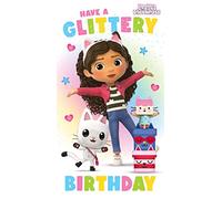 Danilo Promotions Limited Gabby's Dollhouse - Tarjeta de cumpleaños para niña, tarjeta de feliz cumpleaños para niña, casa de muñecas de Gabby, tarjeta de casa de muñecas de Gabby, tarjeta de amiga