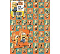 Danilo Promotions Limited Minions - Papel de regalo, 6 hojas, 6 etiquetas, tamaño de la hoja, 70 x 50 cm, producto oficial con recursos responsables, multicolor, DE021_3Pck