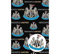 DANILO PROMOTIONS LIMITED Newcastle United FC - Papel de regalo, 2 hojas, 2 etiquetas, papel de regalo de fútbol Newcastle United