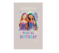 Danilo Promotions Limited Tarjeta de cumpleaños Barbie, tarjeta de felicitación oficial de Barbie, tarjeta de feliz cumpleaños, multicolor, 21 cm x 12,7 cm