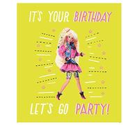 Danilo Promotions Limited Tarjeta de cumpleaños Barbie, tarjeta de felicitación oficial de Barbie, tarjeta de feliz cumpleaños, multicolor, 7 x 6 pulgadas