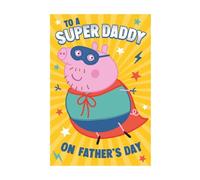 Danilo Promotions Limited Tarjeta oficial del día del padre de Peppa Pig Daddy, tarjeta del día del padre para papá, tarjeta del día del padre de Peppa Pig para papá, tarjeta con licencia, multicolor