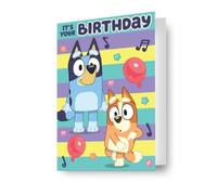 Danilo Promotions LTD Bluey - Tarjeta de cumpleaños con efecto 3D lenticular una tarjeta fantástica para todas las ocasiones