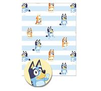 Danilo Promotions LTD BLW01 Bluey - Papel de regalo, 2 hojas y 2 etiquetas