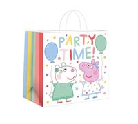 Danilo Promotions LTD Bolsas de regalo de Peppa Pig, paquete múltiple de 5 bolsas de fiesta, bolsa de regalo temática de Peppa Pig con asas, ideal para fiestas y cumpleaños