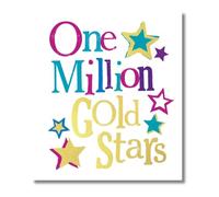 Danilo Promotions LTD Brightside - Tarjeta de Felicitación Cumpleaños (180 x 160 mm), Diseño de Estrellas Doradas, Multicolor