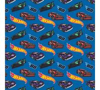 Danilo Promotions LTD Hot Wheels Papel de regalo, 2 hojas 2 etiquetas, 70 cm x 50 cm, Cumpleaños