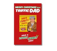 Danilo Promotions LTD Only Fools & Horses Triffic Dad - Tarjeta de Navidad con posavasos desmontable, tarjeta de Navidad para papá